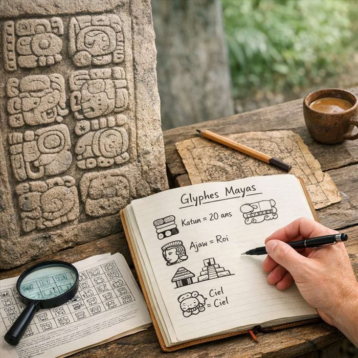 Lire les glyphes mayas sur les stèles : guide simple