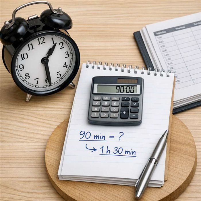 Comment convertir 90 minutes en heures ? Guide simple et rapide