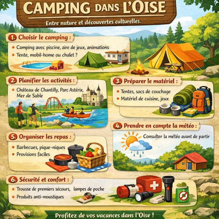 Comment organiser des vacances en famille en camping dans l’Oise ?