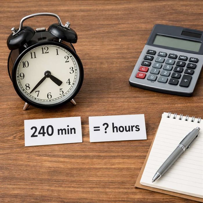 Comment convertir 240 minutes en heures ? Guide simple et rapide
