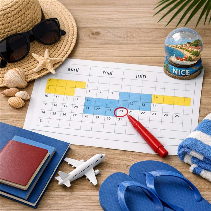 Vacances scolaires à Nice : calendrier 2025-2026 complet