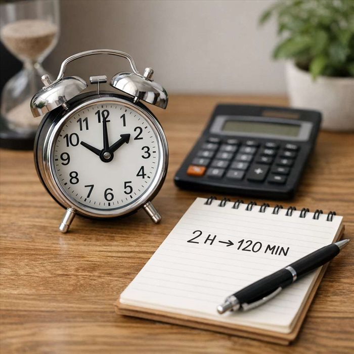 Comment convertir 2 heures en minutes ? Guide simple