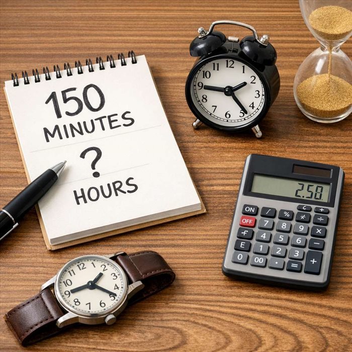 150 minutes en heures : conversion simple et rapide