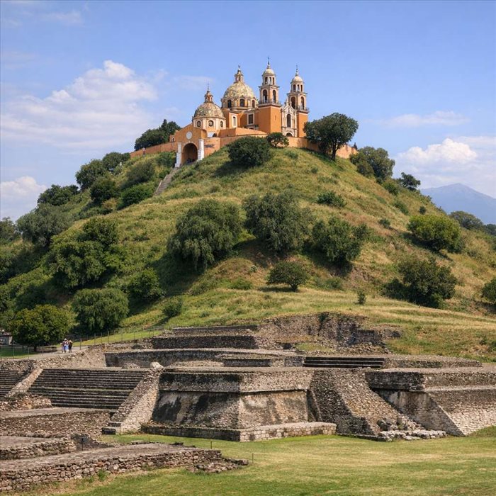 Pourquoi la pyramide de Cholula est sous une église ?
