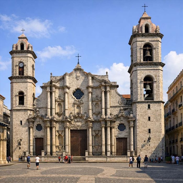 Cathédrale de La Havane : pourquoi ses deux tours sont asymétriques ?