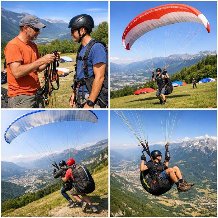 Stage de parapente près de Grenoble : matériel et grands vols
