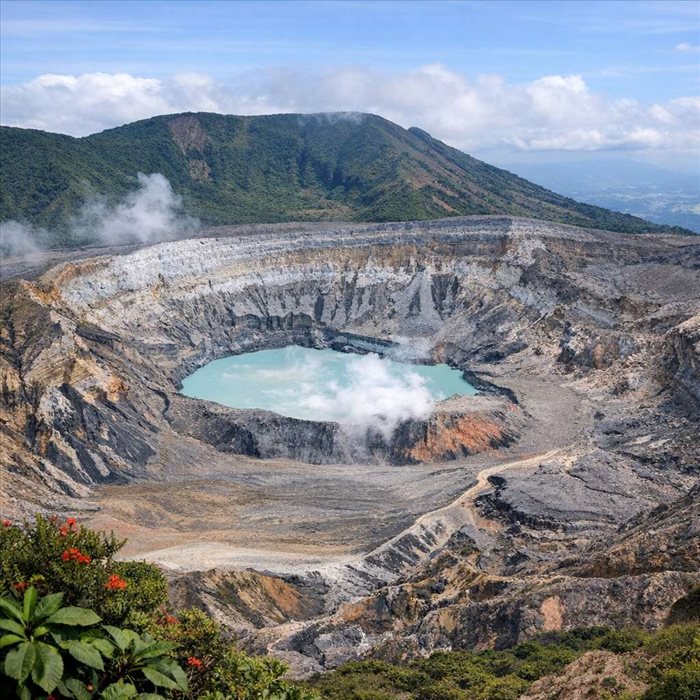 Histoire du volcan Poás au Costa Rica : origines et éruptions